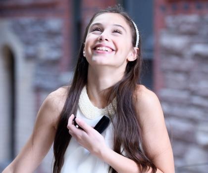 girl smiling